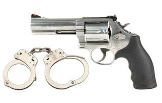 Smith and Wesson 686-Plus .357 Magnum revolver.